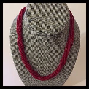 Red 5Strands Red Beads Necklace